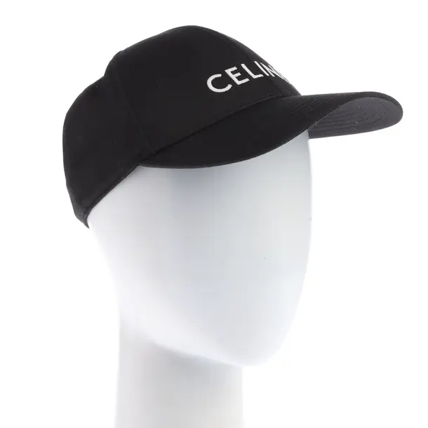 Cap, in Schwarz, Polyester, Céline