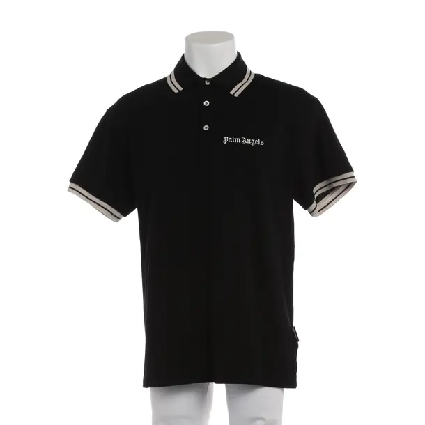 Poloshirt in Schwarz, Baumwolle, Palm Angels