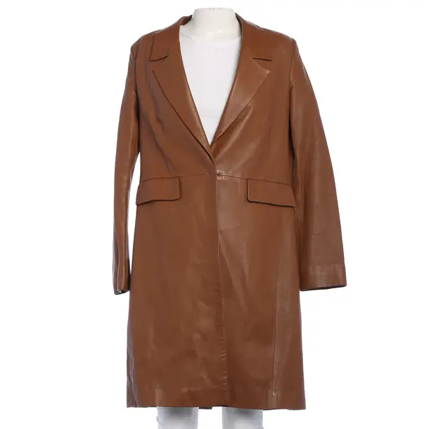 Leather Coat in Brown, Leather, Dorothee Schumacher