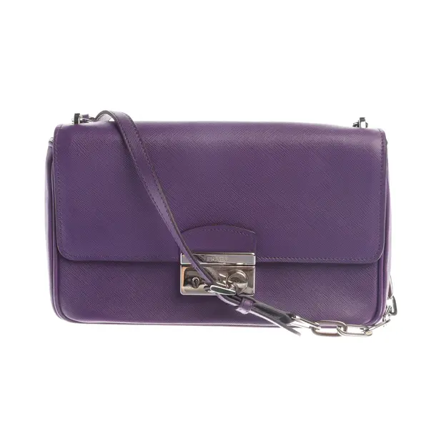 Abendtasche in Lila, Leder, Prada