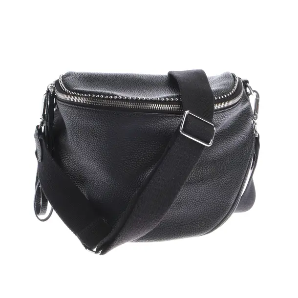 Borsa a cinture a tracolla, in Nero, Pelle, Steffen Schraut