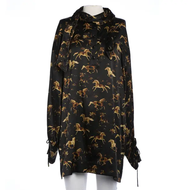 Bluse in Schwarz, Seide, Ganni