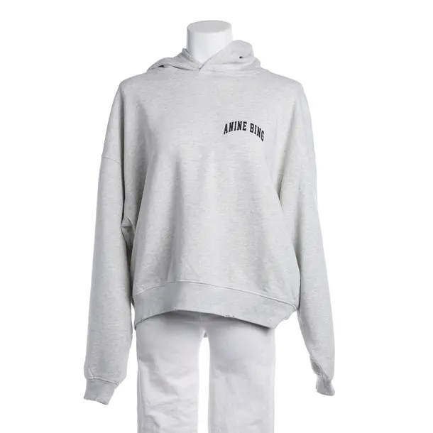 Hoodie, in Hellgrau, Baumwolle, Anine Bing