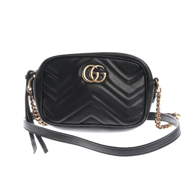 Schultertasche, in Schwarz, Leder, Gucci