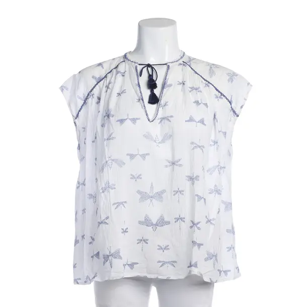 Blouse in White, Cotton, Closed