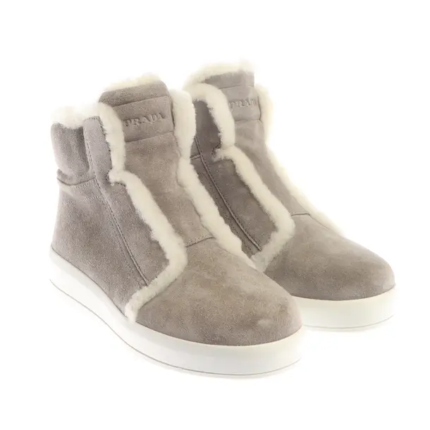 Winter Boots in Gray, , Prada Linea Rossa