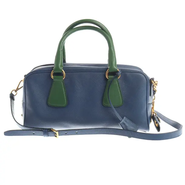 Handbag, in Navy, Leather, Prada