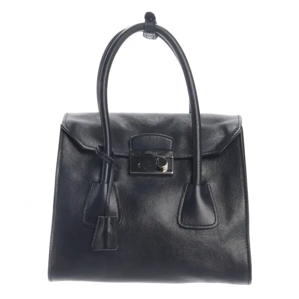 Handtasche, in Navy, Leder, Prada