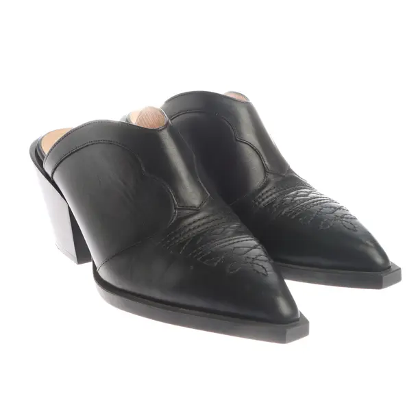 Copenhagen Hohe Pantoletten EUR 39 Schwarz - Schwarz - - Pre-Loved Designer Fashion - Copenhagen Second Hand Designer Shop