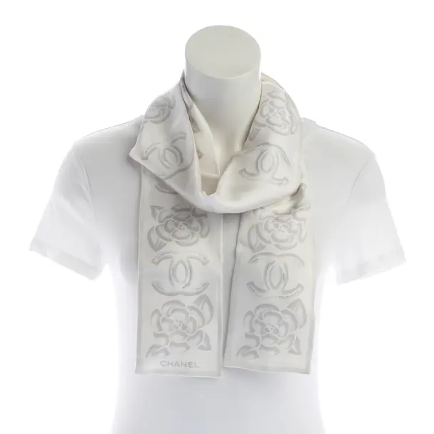 Shawl in White, Silk, Chanel