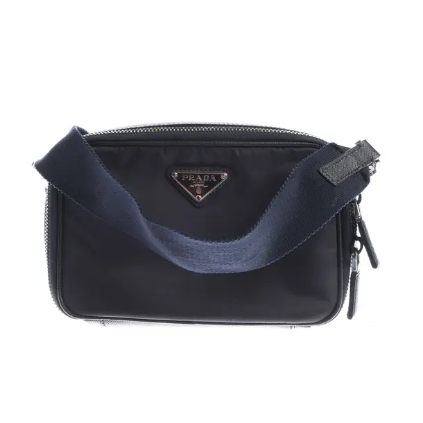 Shoulder Bag in Blue, Polyamide, Prada