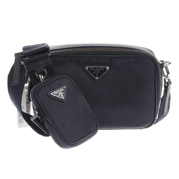 Schultertasche, in Navy, Polyamid, Prada