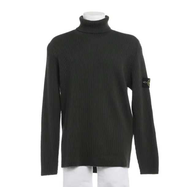 Pullover, in Olivgrün, Wolle, Stone Island
