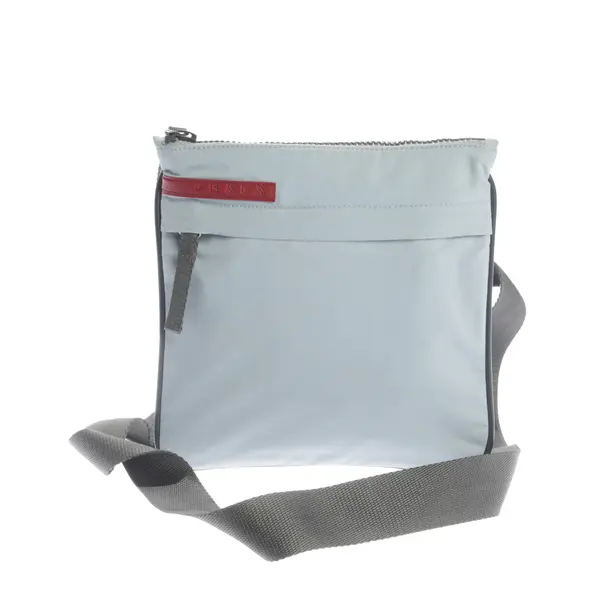 Cross Body Bag, in Light Blue, Polyamide, Prada Linea Rossa