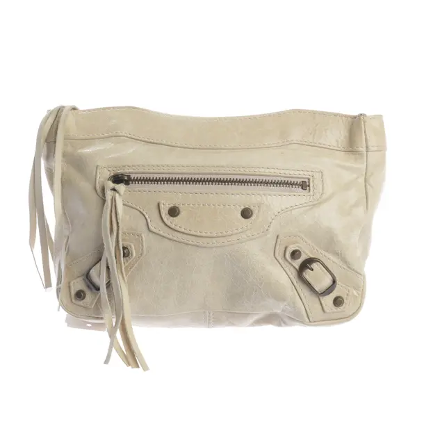 Clutch, in Beige, Leder, Balenciaga
