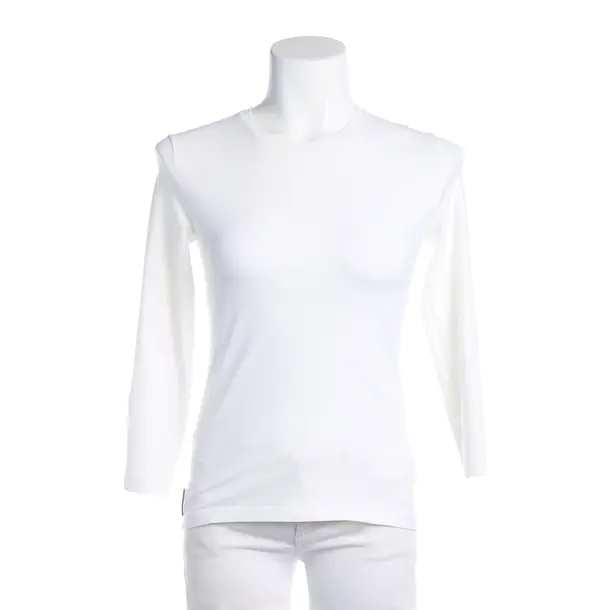 Long Sleeve Shirt in White, Viscose, Prada Linea Rossa