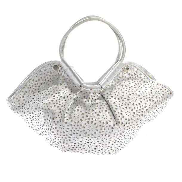Shopper Bag, in Silver, Leather, Jimmy Choo