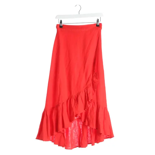 Skirt, in Red, Linen, Polo Ralph Lauren