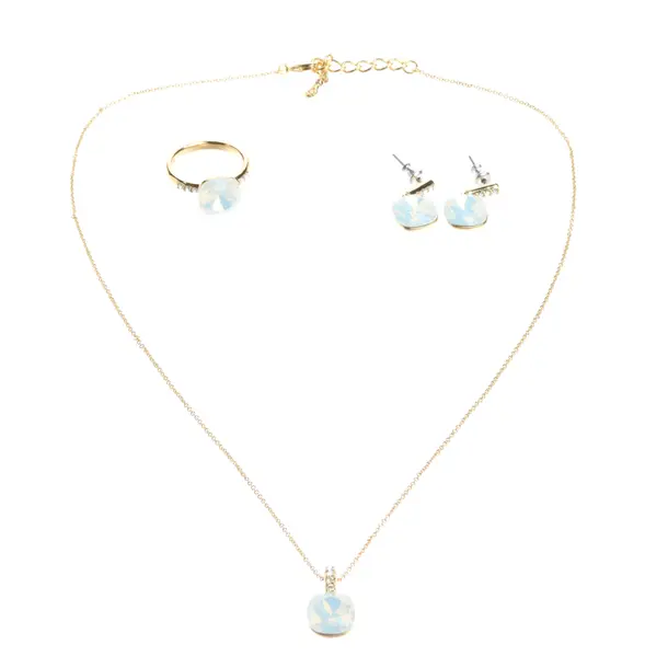 Schmuckset, in Gold, Metall (metallisch, metallisiert), Swarovski