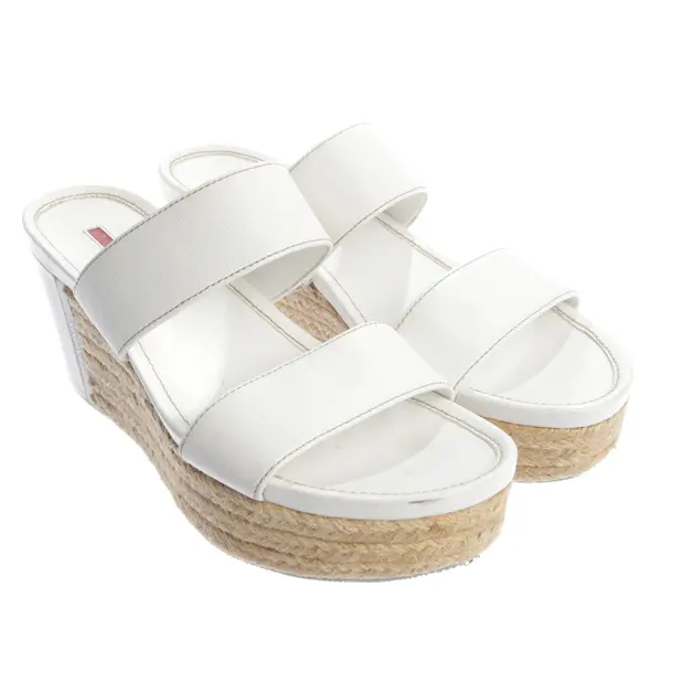 Wedges, in White, Prada Linea Rossa