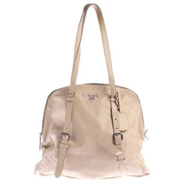 Shoulder Bag, in Beige, Leather, Prada