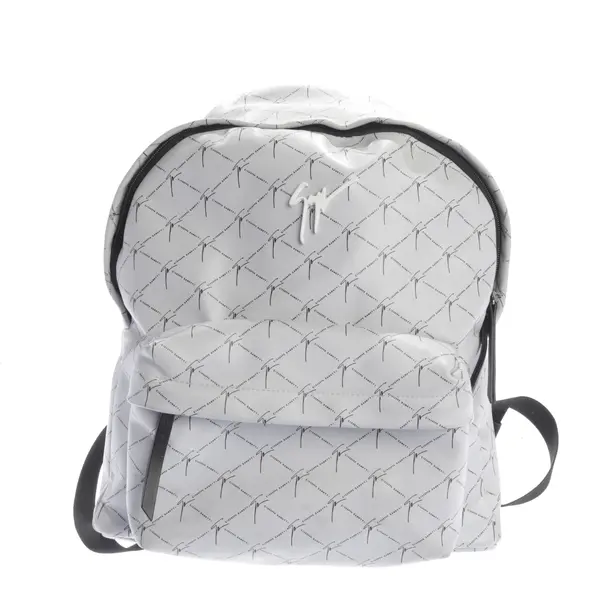 Backpack, in Light Gray, Leather, Giuseppe Zanotti