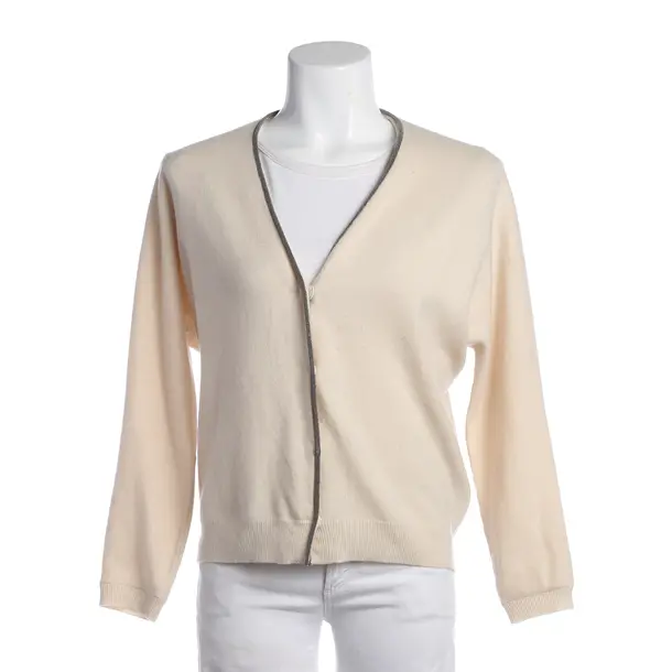 Cardigan, in Crema, Lana, Brunello Cucinelli