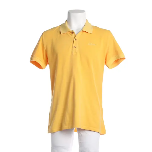 Polo Shirt, in Mustard Yellow, Cotton, Luis Trenker