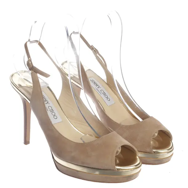 Heeled Sandals, in Light Brown, Jimmy Choo