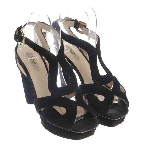 Heeled Sandals, in Black, Prada