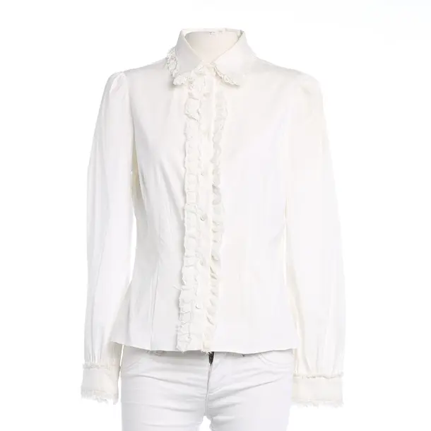 Bluse, in Weiß, Baumwolle, Prada