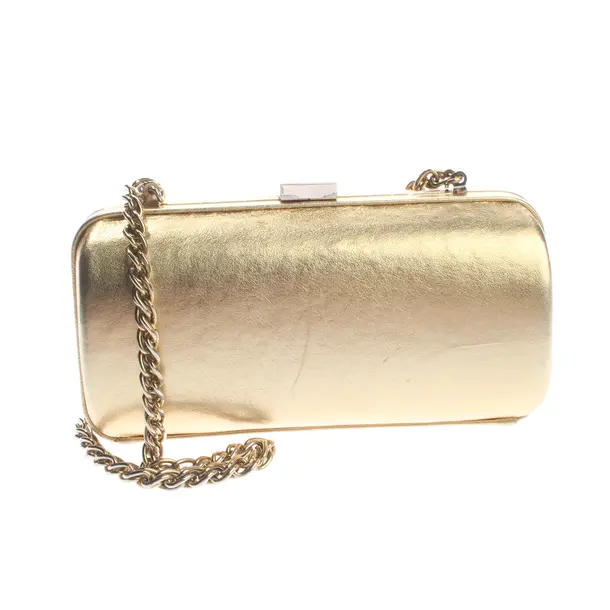 Evening Bag, in Gold, Leather, Max Mara