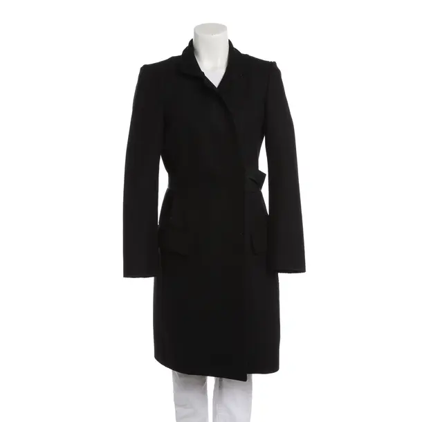 Mid-Season Coat, in Black, Wool, Dondup