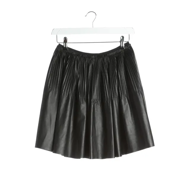 Skirt, in Black, Leather, Red Valentino