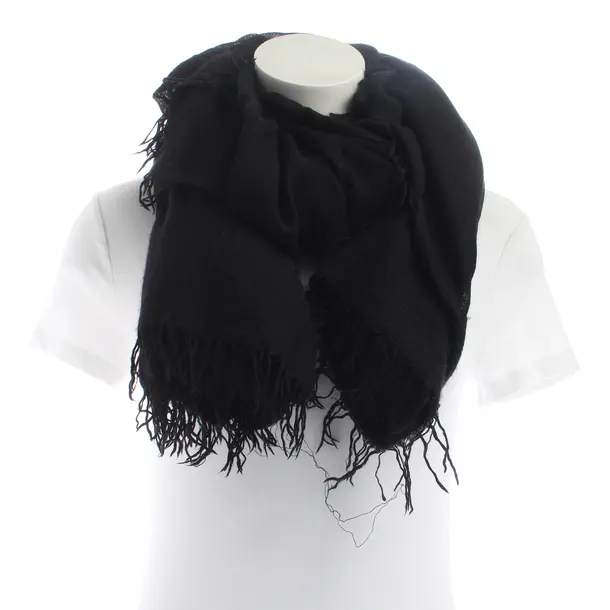 Shawl, in Black, Cotton, Faliero Sarti