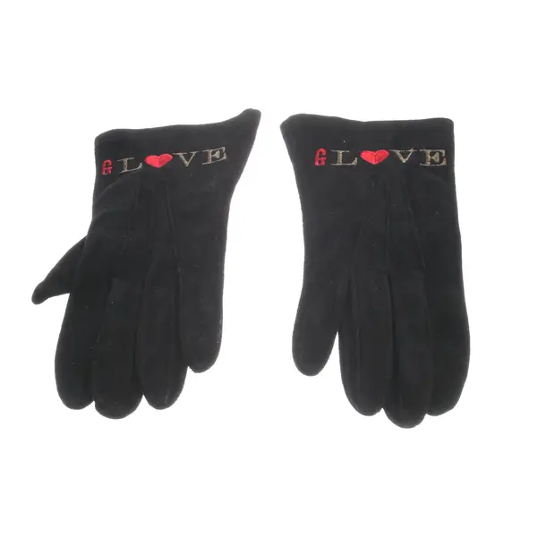 Handschuhe, in Schwarz, Seide, Moschino