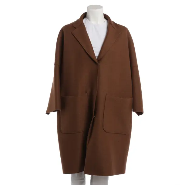 Mid-Season Coat, in Brown, Wool, Herno
