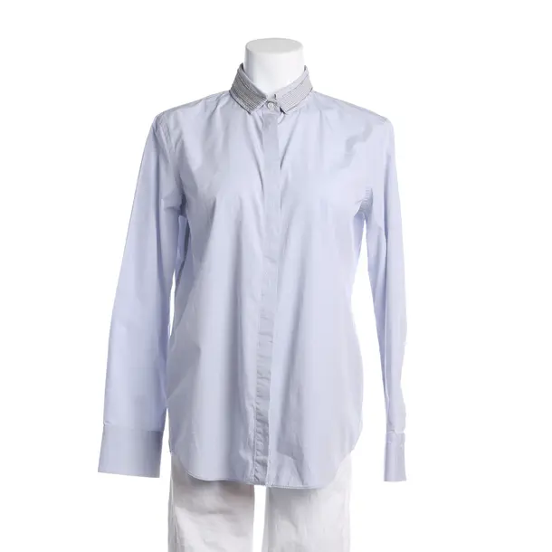 Blouse, in Light Blue, Cotton, Brunello Cucinelli