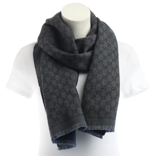 Scarf, in Blue, Wool, Gucci