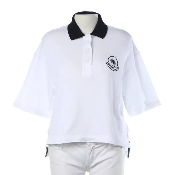 Poloshirt, in Weiß, Baumwolle, Moncler