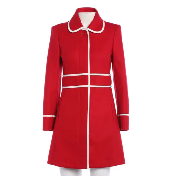 Mid-Season Coat, in Red, Wool, Red Valentino