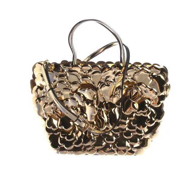 Handbag, in Gold, Leather, Valentino