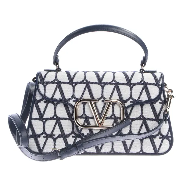 Handbag, in White, Cotton, Valentino
