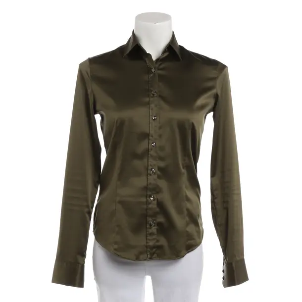 Blouse, in Olive Green, Polyester, Robert Friedman