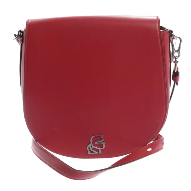Cross Body Bag, in Red, Leather, Karl Lagerfeld