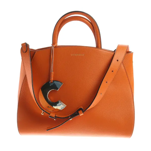 Handbag, in Dark Orange, Leather, Coccinelle