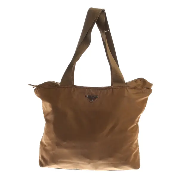 Shoulder Bag, in Brown, Polyamide, Prada