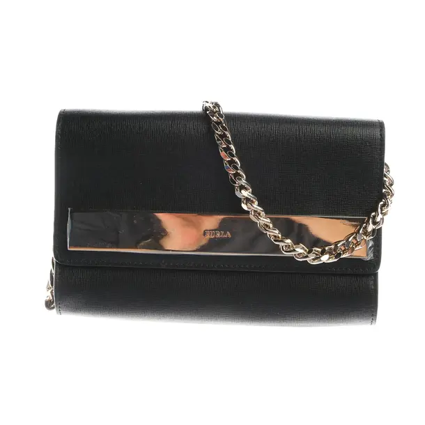 Evening Bag, in Black, Leather, Furla