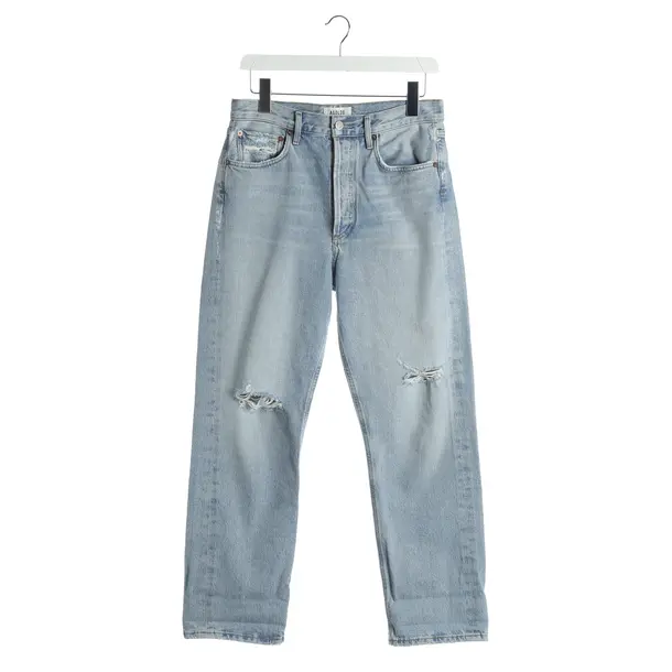 Jeans Straight Fit, in Hellblau, Baumwolle, Agolde