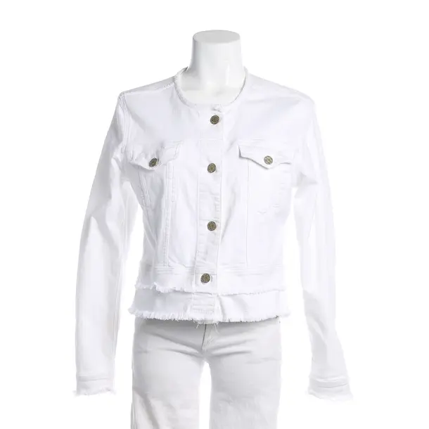 Denim Jacket, in White, Cotton, Riani